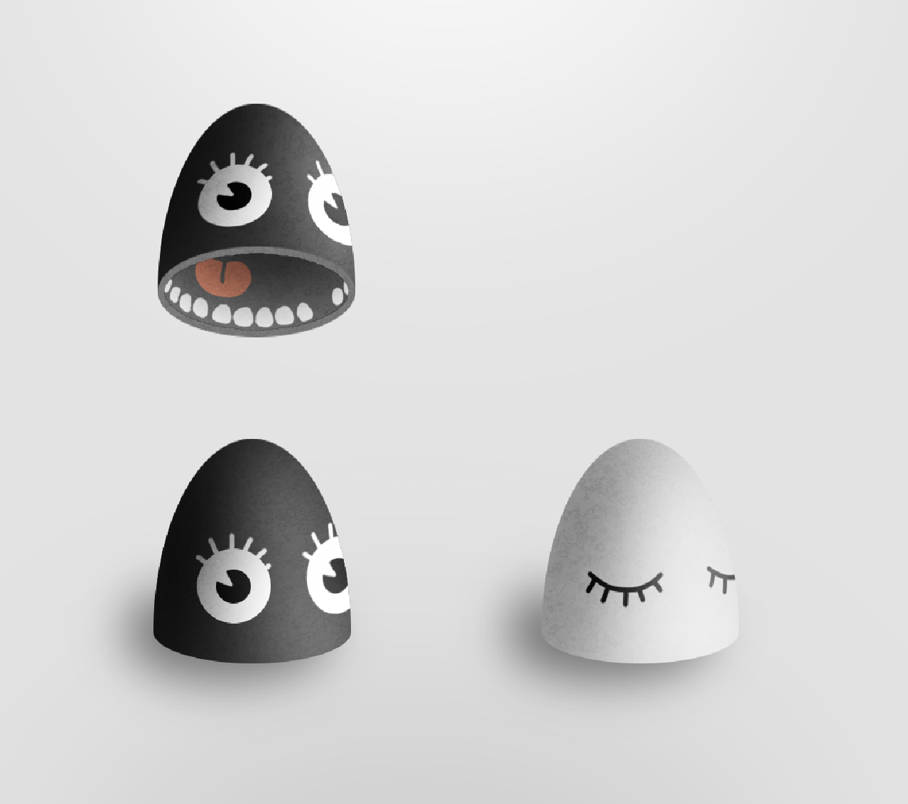 Original drawing of the characters